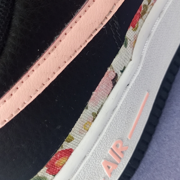 Nike Air Force 1 Vintage Floral GS 'Pink Tint' Shoes BQ2501-001 - Picture 9 of 12